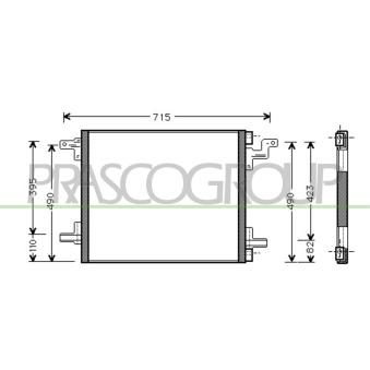 Condenseur, climatisation PRASCO OEM A1638300170 Condenseur, climatisation PRASCO OEM A1638300170