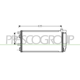 Condenseur, climatisation PRASCO MN304C001 pour ABARTH PUNTO Works - 210cv
