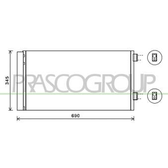 Condenseur, climatisation PRASCO MN308C003 pour FORD KUGA One - 75ch