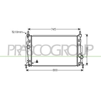 Radiateur, refroidissement du moteur PRASCO MZ330R002