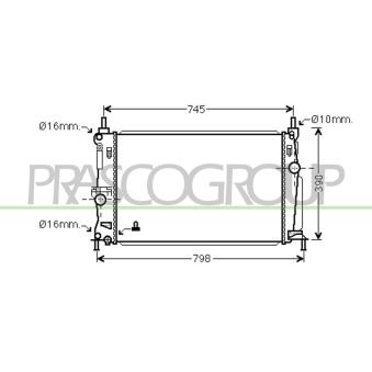 Radiateur, refroidissement du moteur PRASCO MZ330R003