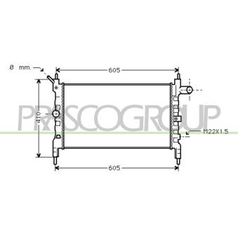 Radiateur, refroidissement du moteur PRASCO OEM 1300154