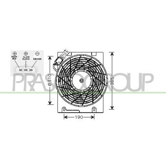 Ventilateur, refroidissement du moteur PRASCO OEM 1341347