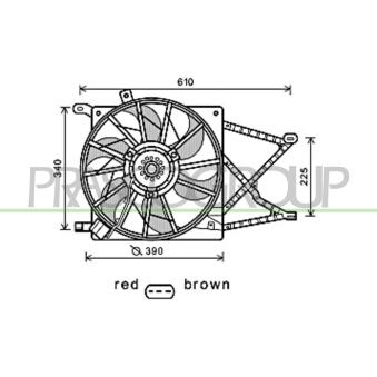 Ventilateur, refroidissement du moteur PRASCO OEM 90570735