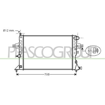 Radiateur, refroidissement du moteur PRASCO OEM 93277988