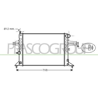 Radiateur, refroidissement du moteur PRASCO OEM 90570725