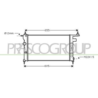 Radiateur, refroidissement du moteur PRASCO OP028R001 pour ROVER 800 1.2 - 45cv
