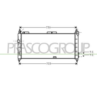 Radiateur, refroidissement du moteur PRASCO OEM 52459323