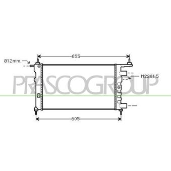 Radiateur, refroidissement du moteur PRASCO [OP028R006]