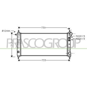Radiateur, refroidissement du moteur PRASCO OEM 9128608