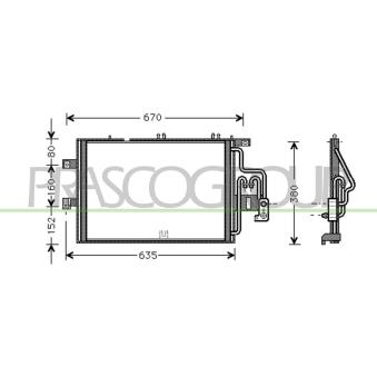 Condenseur, climatisation PRASCO OEM 1850090