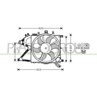 Ventilateur, refroidissement du moteur PRASCO OEM 9158007