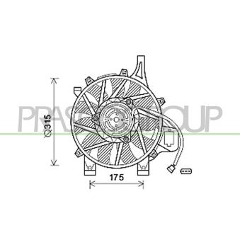 Ventilateur, refroidissement du moteur PRASCO OEM 1341338