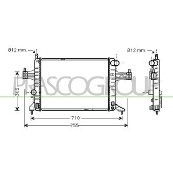 Radiateur, refroidissement du moteur PRASCO OEM 1300237