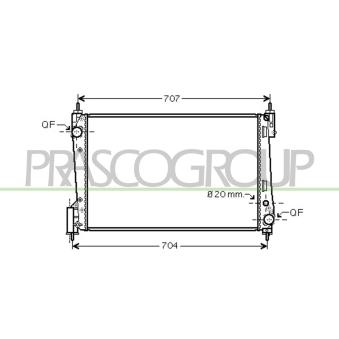 Radiateur, refroidissement du moteur PRASCO OEM 13313295