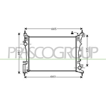 Radiateur, refroidissement du moteur PRASCO OP035R005 pour OPEL ADAM 1.2 - 69cv