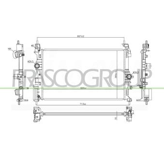 Radiateur, refroidissement du moteur PRASCO OP036R002