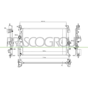 Radiateur, refroidissement du moteur PRASCO OEM 13440199