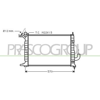 Radiateur, refroidissement du moteur PRASCO OP052R001