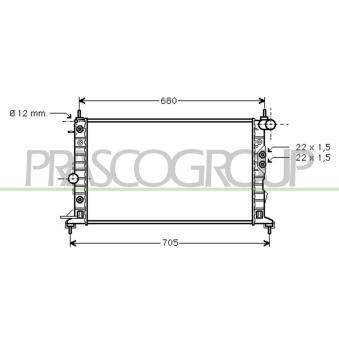 Radiateur, refroidissement du moteur PRASCO OEM 52479099