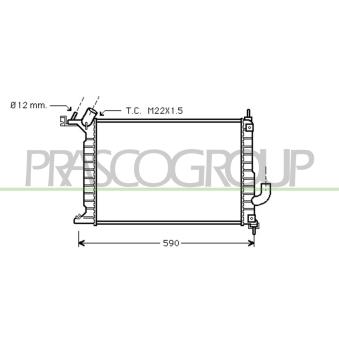 Radiateur, refroidissement du moteur PRASCO OEM 1300242