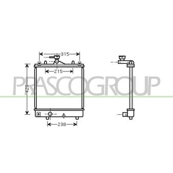 Radiateur, refroidissement du moteur PRASCO [OP304R001]