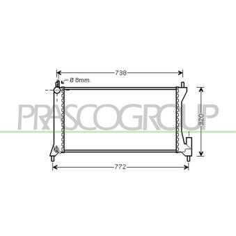 Radiateur, refroidissement du moteur PRASCO OP304R003