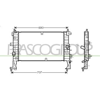 Radiateur, refroidissement du moteur PRASCO OP350R002 pour CITROEN DYANE 1.7 DTI - 75cv
