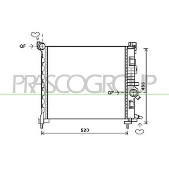 Radiateur, refroidissement du moteur PRASCO OP354R001