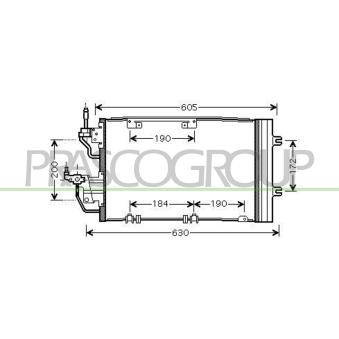 Condenseur, climatisation PRASCO OP410C005 pour CHEVROLET CORVETTE 1.7 CDTI - 110cv