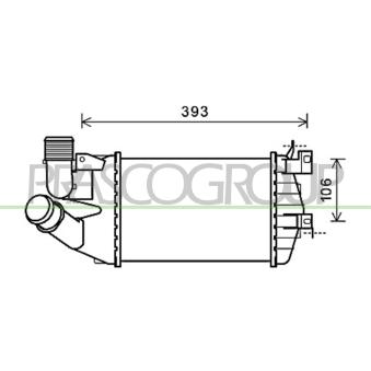 Intercooler, échangeur PRASCO OEM 13212402 Intercooler, échangeur PRASCO OEM 13212402