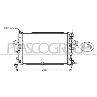 Radiateur, refroidissement du moteur PRASCO OP410R005