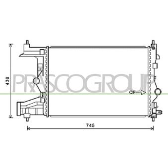 Radiateur, refroidissement du moteur PRASCO OP416R006