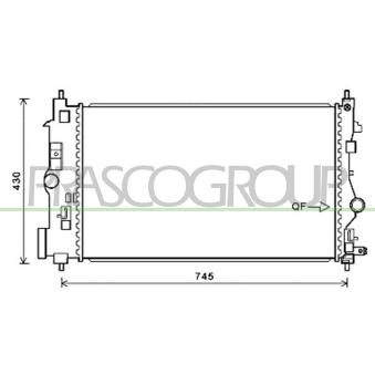 Radiateur, refroidissement du moteur PRASCO OP416R007