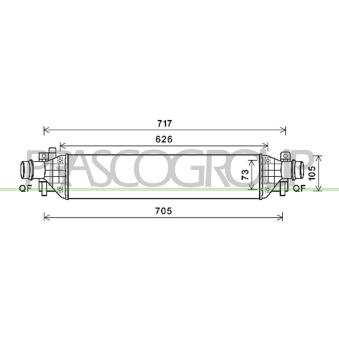 Intercooler, échangeur PRASCO OEM 1302263