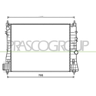 Radiateur, refroidissement du moteur PRASCO OP700R006