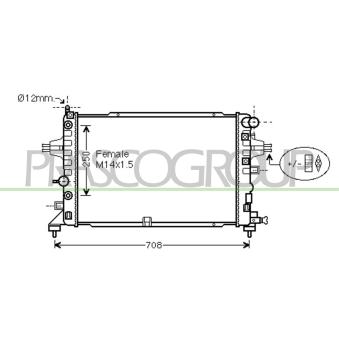 Radiateur, refroidissement du moteur PRASCO OEM 13156845
