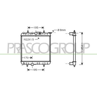 Radiateur, refroidissement du moteur PRASCO [PG009R005]