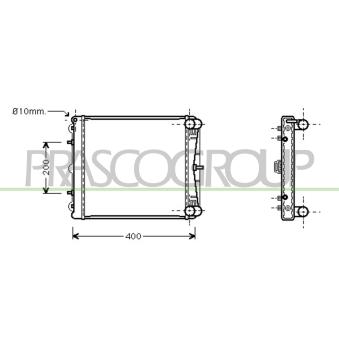 Radiateur, refroidissement du moteur PRASCO PR620R003