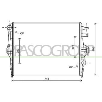 Radiateur, refroidissement du moteur PRASCO PR824R003