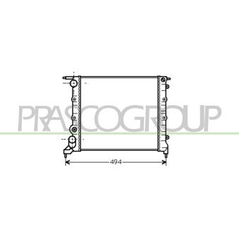 Radiateur, refroidissement du moteur PRASCO OEM 7700784040
