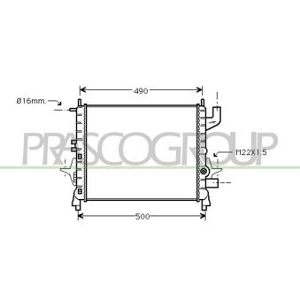 Radiateur, refroidissement du moteur PRASCO OEM 7701045211