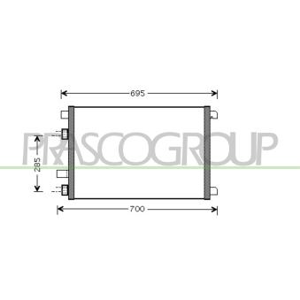 Condenseur, climatisation PRASCO RN032C001 pour MERCEDES-BENZ CLASSE E 1.9 DCI - 110cv