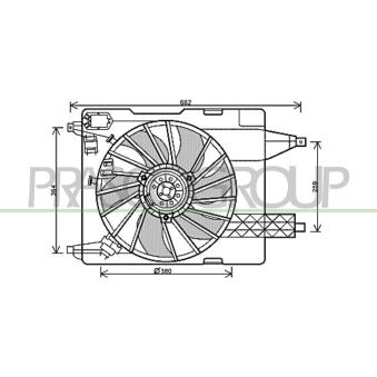 Ventilateur, refroidissement du moteur PRASCO OEM 7701057254