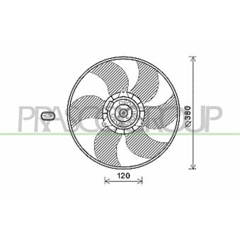 Ventilateur, refroidissement du moteur PRASCO OEM 7701054966