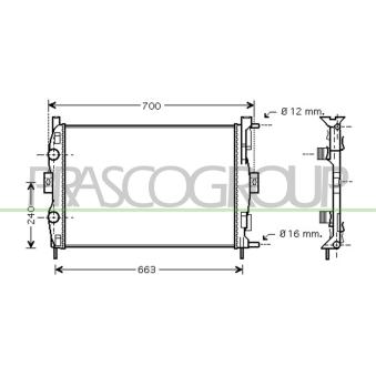 Radiateur, refroidissement du moteur PRASCO OEM 8200115541