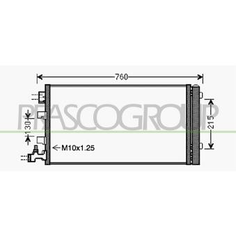 Condenseur, climatisation PRASCO RN034C001 pour DACIA SANDERO 1.6 E85 - 110cv