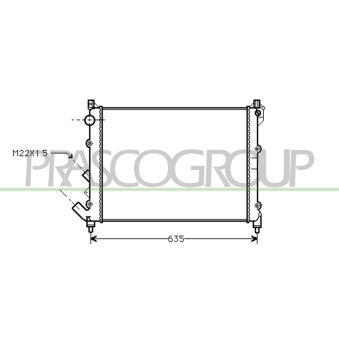 Radiateur, refroidissement du moteur PRASCO OEM 7701038237
