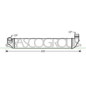 Intercooler, échangeur PRASCO OEM 144960001R