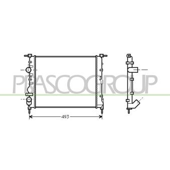 Radiateur, refroidissement du moteur PRASCO OEM 7700836301